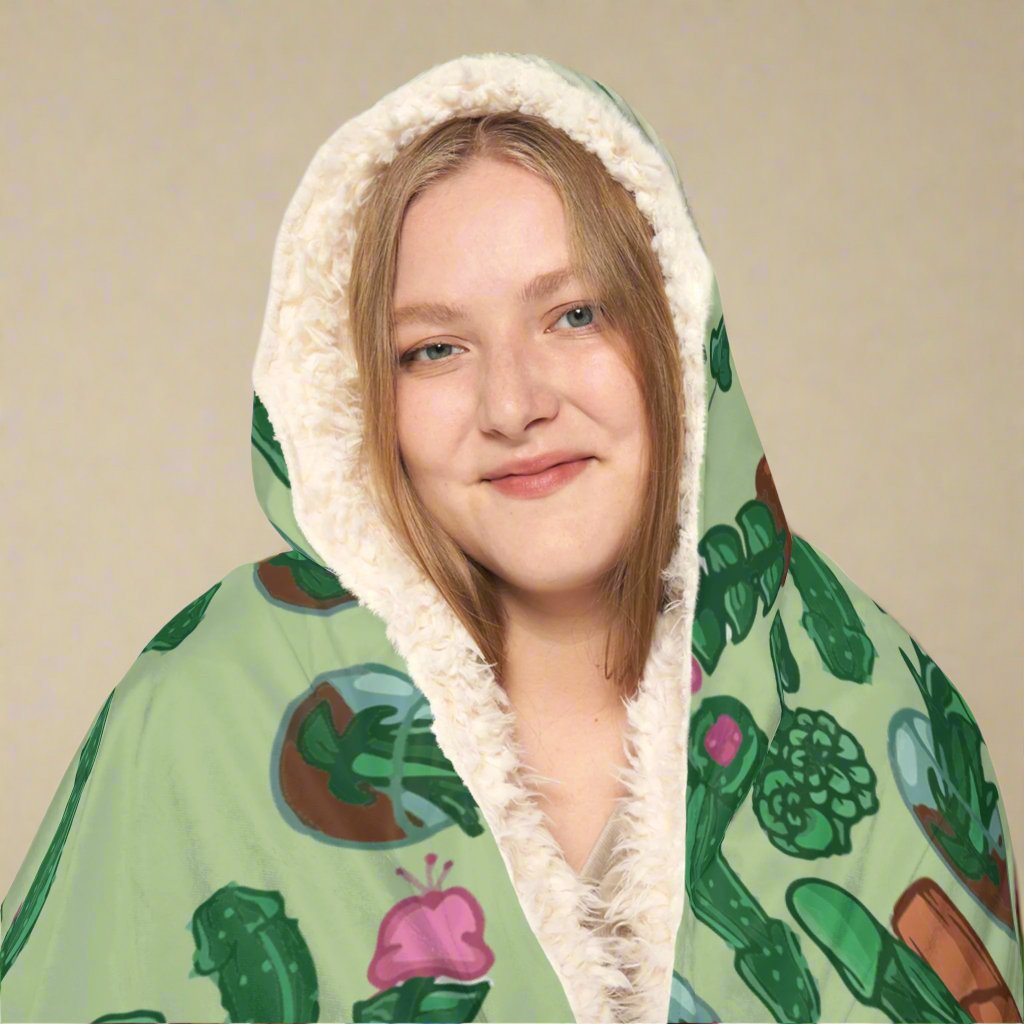 Groovy Cacti Hooded Blanket: The Ultimate Cozy Gift for Plant Lovers