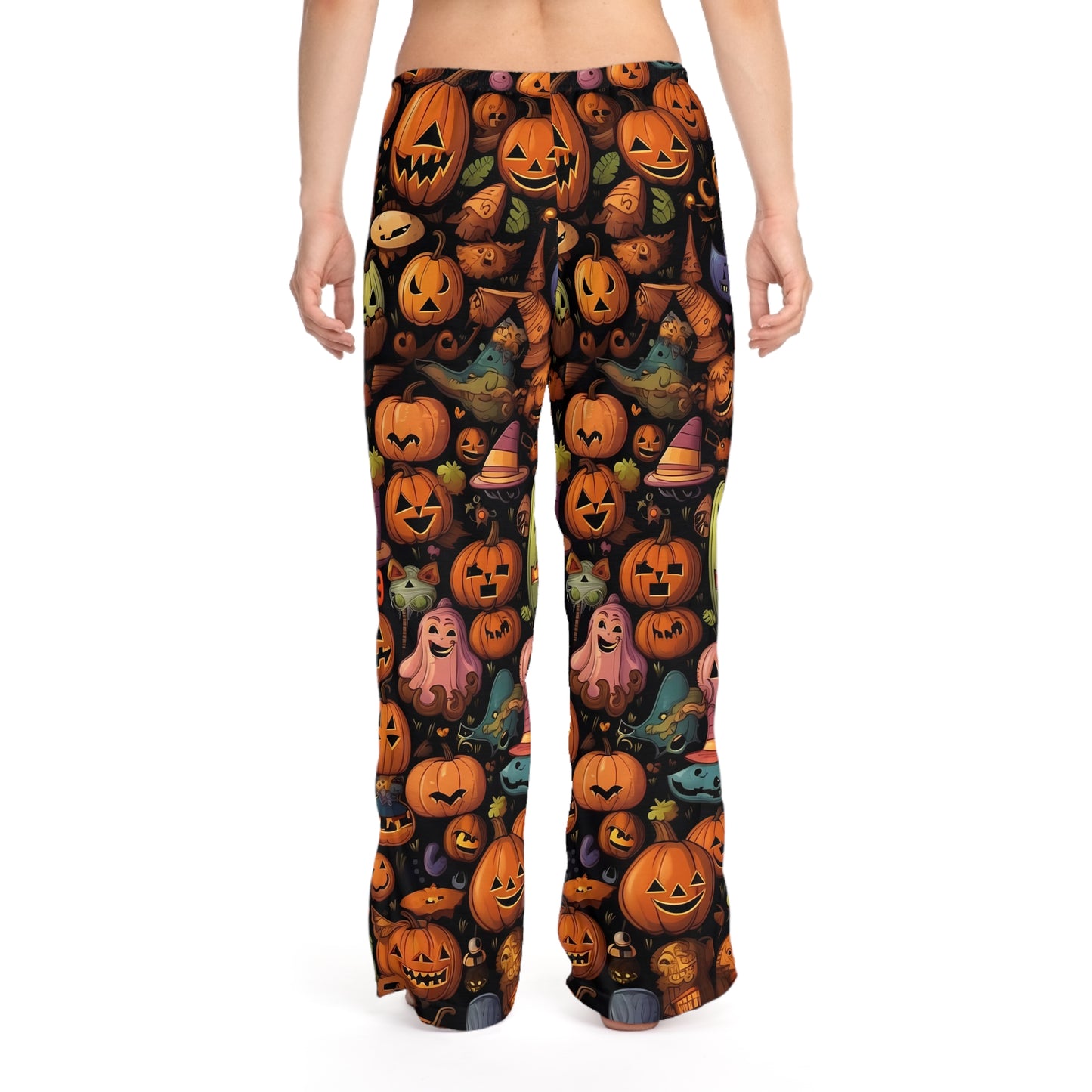 Women’s Halloween Pajama Pants, Halloween Print Sleepwear, Spooky Pajama Pants, Comfortable Halloween Loungewear, Festive Pajama Pants, Halloween-Themed Pajama Pants